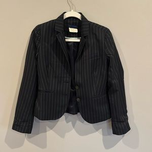 Jcrew size 2 blazer. Navy with green piping